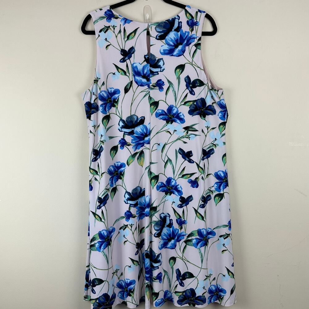 Lauren Ralph Lauren Womens Floral A-Line Dress Size 18 Stretch Coastal Grandma - Picture 4 of 10